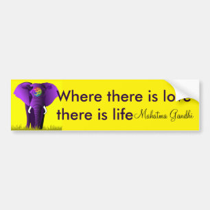 Purple Elephant bumper sticker