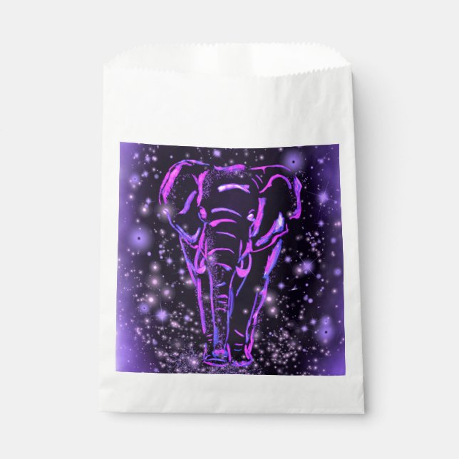 Purple Elephant Favour Bag (Front)