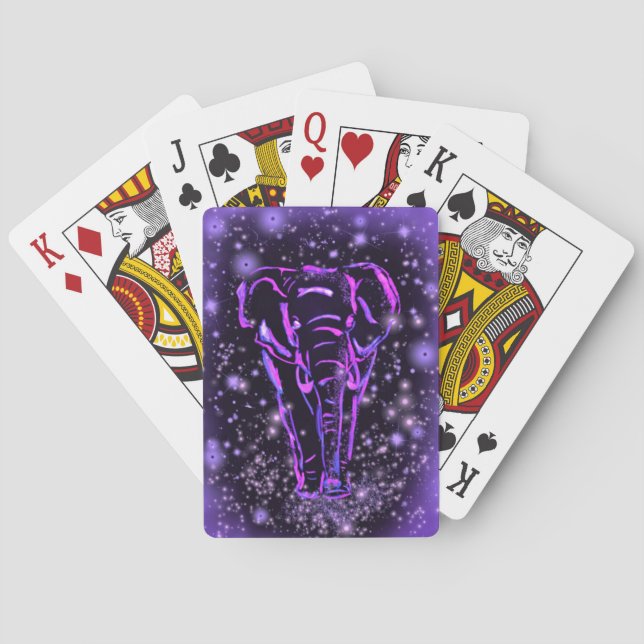 Purple Elephant Playing Cards (Back)