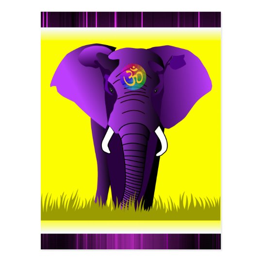 Purple Elephant postcard