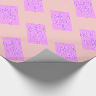 Purple Embossed "Rainbow" Flutterfly Wrapping Paper