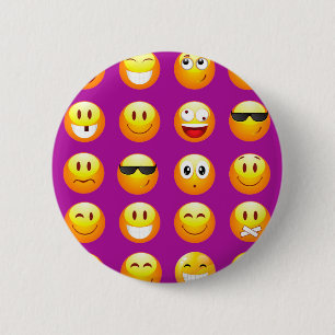 purple emojis 2 inch round button
