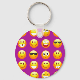 purple emojis keychain