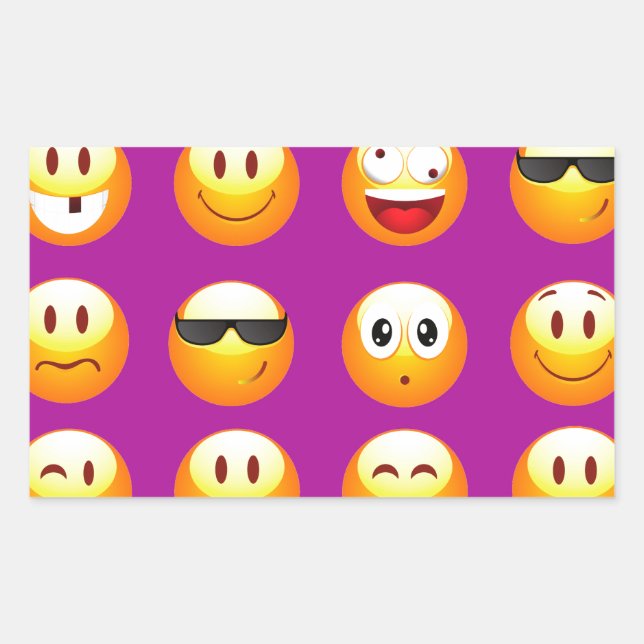 purple emojis sticker (Front)