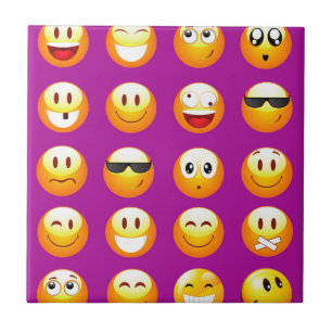 purple emojis tile