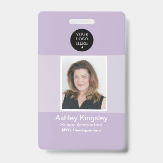 Purple Employee Photo Badge Corporate Security
