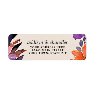 Purple enchanté + Mariage d'Halloween floral orang
