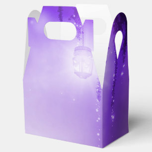 Purple Enchanted Forest Fantasy Wedding Favour Favor Box
