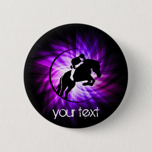 Purple Equestrian 2 Inch Round Button