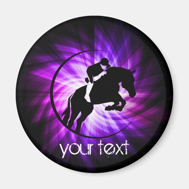 Purple Equestrian Magnet (Front)
