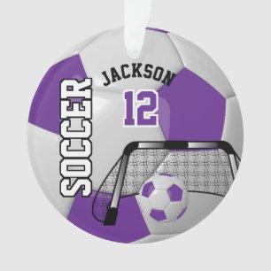 Purple et Blanc Personnaliser le ballon de footbal