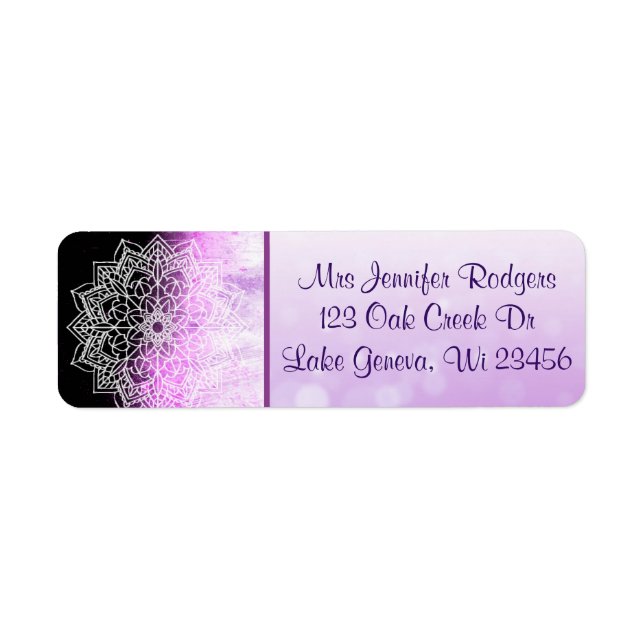 Purple et Lavender Mandala Abstrait (Devant)
