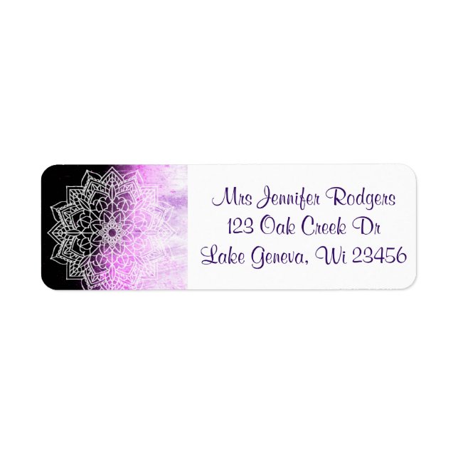 Purple et Lavender Mandala Abstrait (Devant)