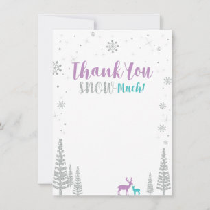 Purple et Turquoise Winter Wonderland Carte de rem