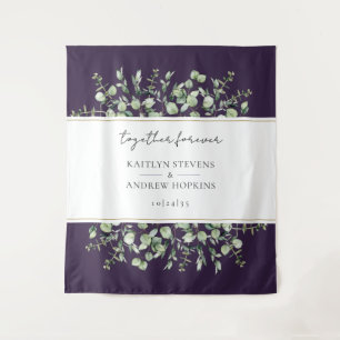 Purple Eucalyptus Wedding Together Forever  Tapestry