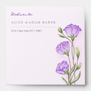 Purple Eustomas Wedding  Envelope