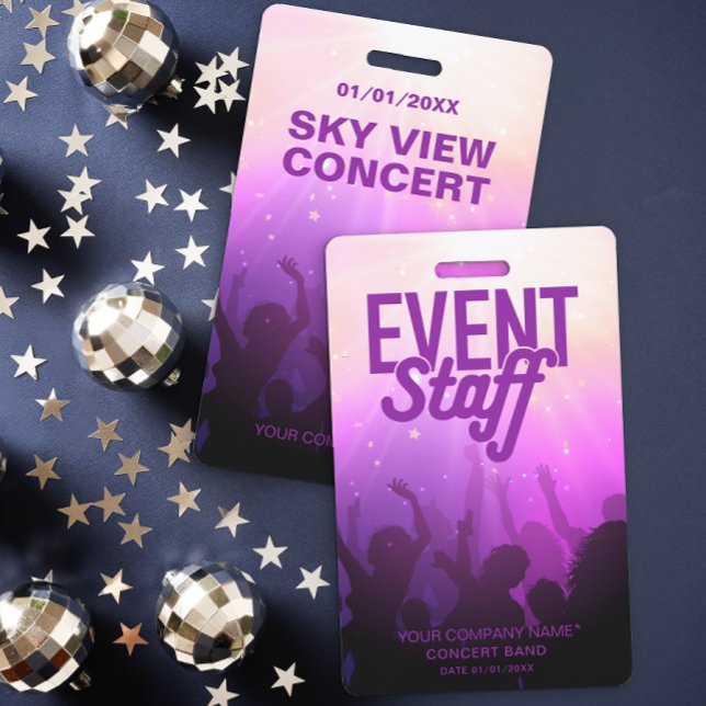 Purple Event Badge du personnel pour le concert ou (Créateur téléchargé)
