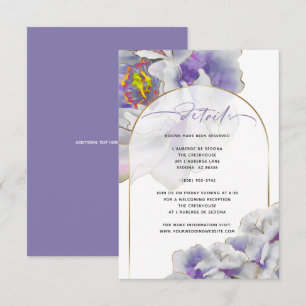 Purple Exotic Floral Floral Details Card