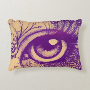 Purple Eye Accent Pillow