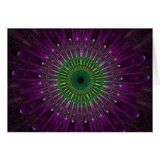 Purple Eye Fractal Greeting Card