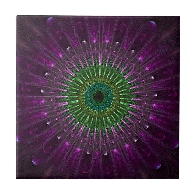 Purple Eye Fractal Tile (Front)