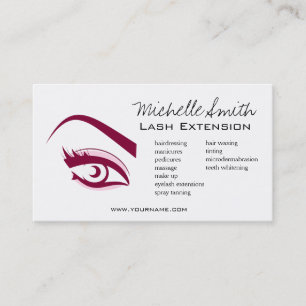 Purple Eye long eyelashes Lash extension  icon Business Card