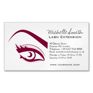 Purple Eye long eyelashes Lash extension  icon Magnetic Business Card