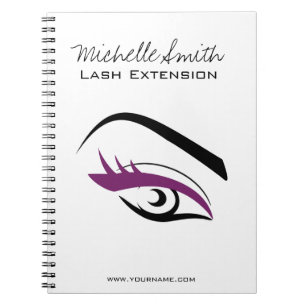 Purple Eye long eyelashes Lash extension  icon Notebook