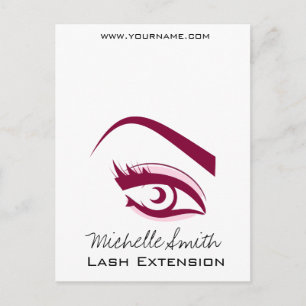 Purple Eye long eyelashes Lash extension  icon Postcard