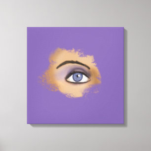Purple Eye Makeup Canvas Print
