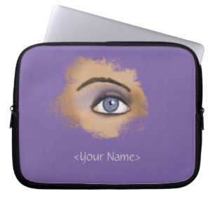 Purple Eye Makeup Laptop Sleeve