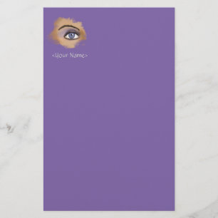 Purple Eye Makeup Stationery