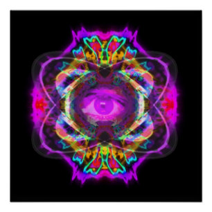 Purple eye of Saturn Poster