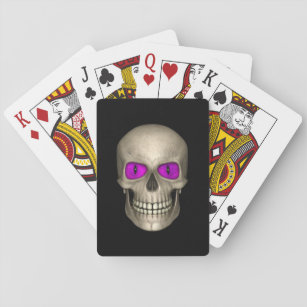 Purple Eyed  Skull Zombie Undead Playing Cards