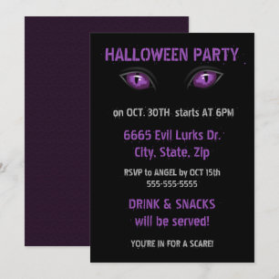 Purple Eyes Invitation