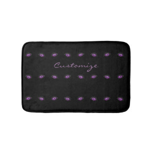 purple eyes staring Thunder_Cove Bath Mat