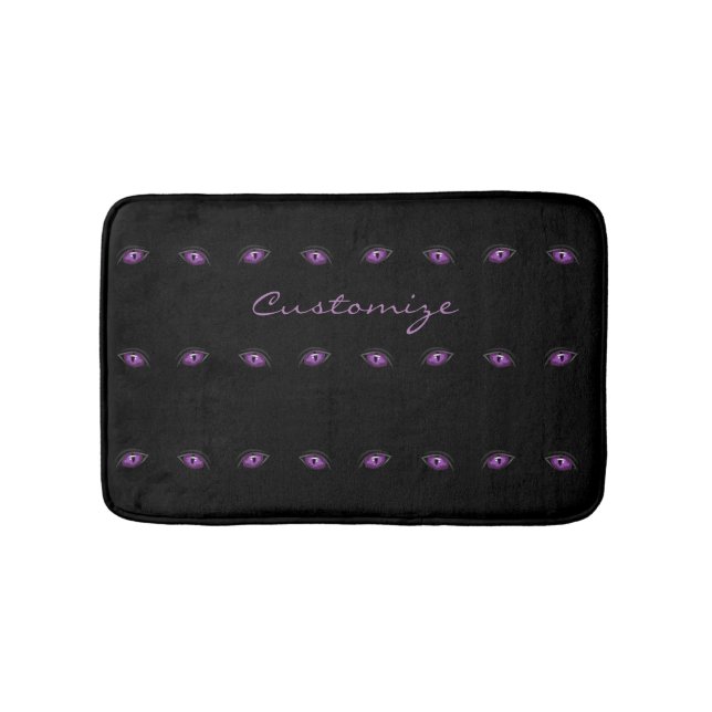 purple eyes staring Thunder_Cove Bath Mat (Front)