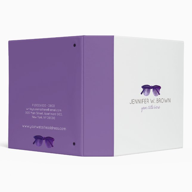 Purple Eyewear Specialist Glasses Spectacles Binder (Background)