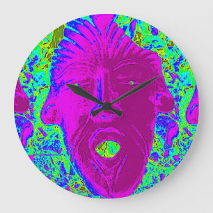 purple face clock