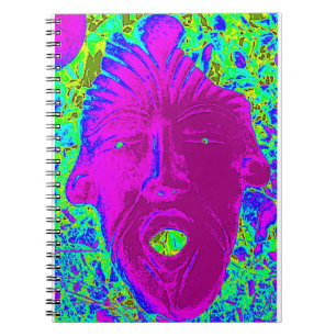 purple face notebook