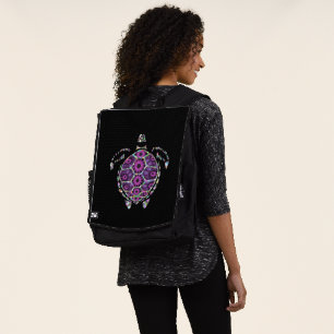 Purple Factual Turtle Shell Backpack