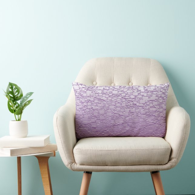 Purple Fade Mini Tile Design Lumbar Pillow (Chair)
