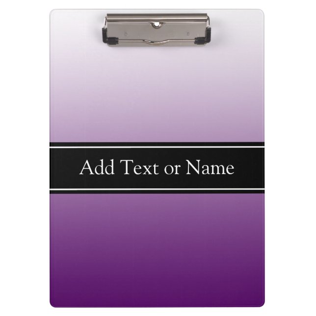 Purple Faded  Personalized Clipboard (Front)