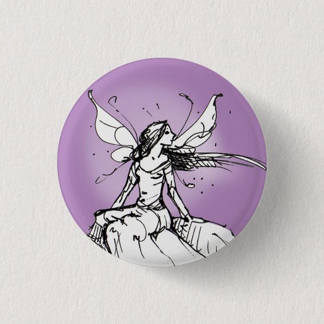Purple Fae 1 Inch Round Button (Front)