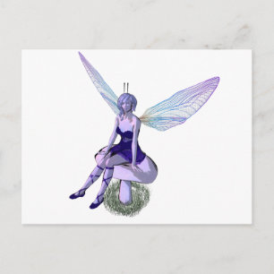Purple Faery Illustration - POSTCARD