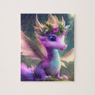 Purple Fairy Dragon Jigsaw Puzzle