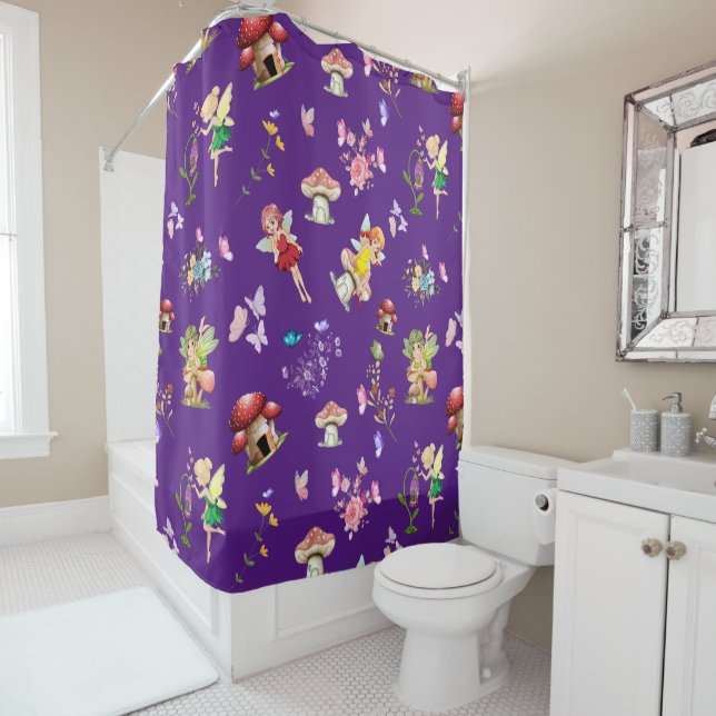 Purple Fairy Flower Butterfly Mushroom Themed (In Situ)