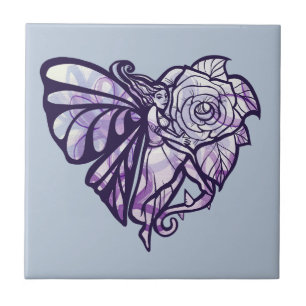 Purple Fairy Heart Tile