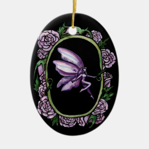 Purple Fairy Rose Garden Gardeners Roses           Ceramic Ornament