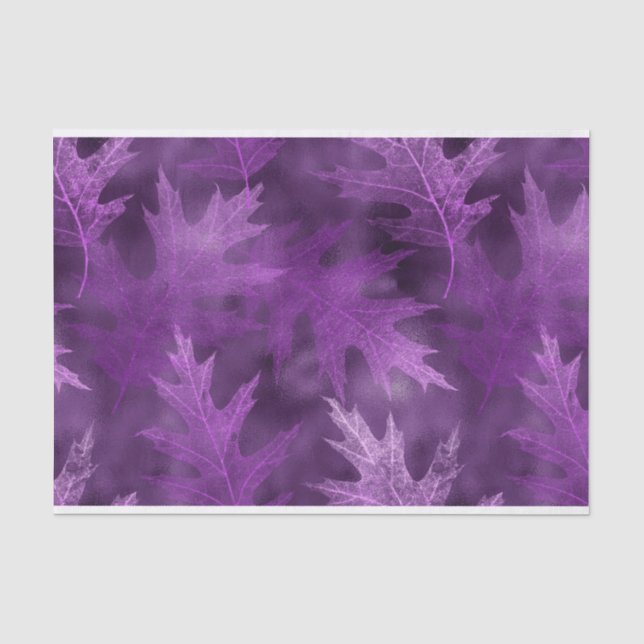 PURPLE FALL AUTUMN LEAVES TISSUE PAPER (Front)